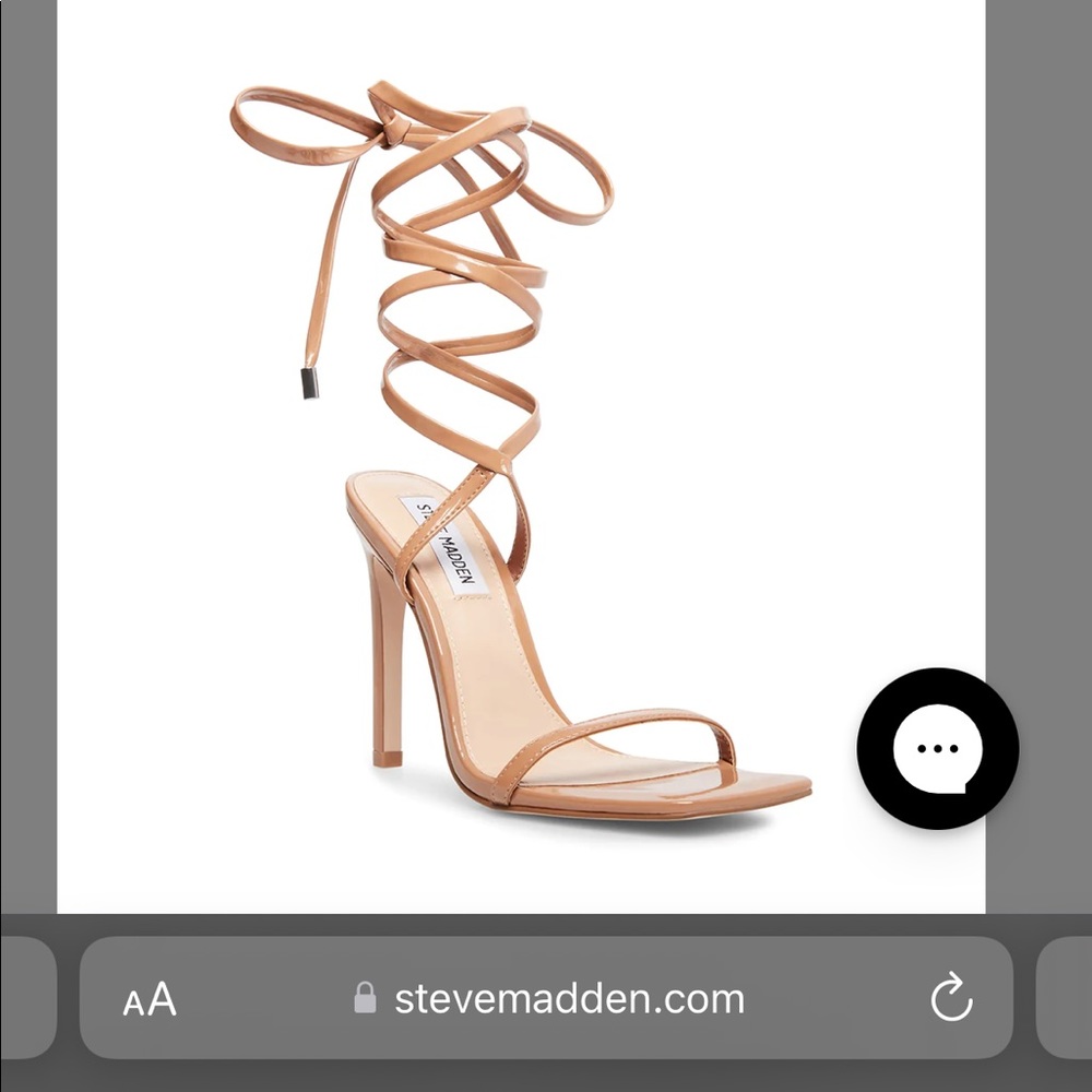 Size 9 camel lace up Steve Madden heels worn once.